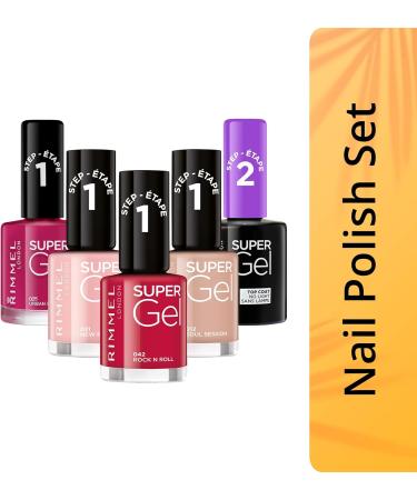 Rimmel London Super Gel Top Coat Nail Polish 12ml Transparent - Pack of 1 - Buy Online on GoSupps.com