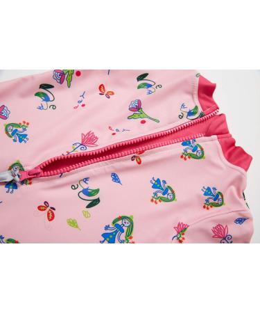BONVERANO Baby Girls Swimsuit | Long Sleeve One Piece Swimwear UPF 50+ | 6-9 Months Pink - Buy Online on GoSupps.com