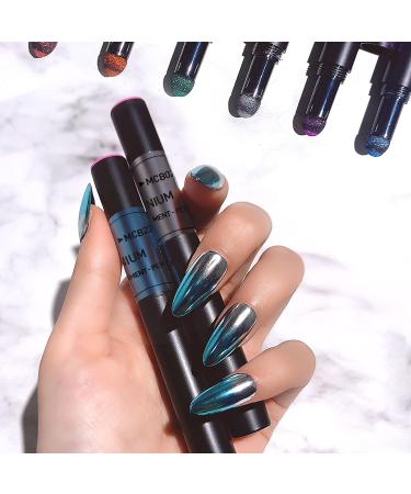 Chrome Air Cushion Azure Blue Nail Powder Pen | Multi-Chrome DIY Sponge Stick for Holographic Nails - MCB11 - Buy Online on GoSupps.com