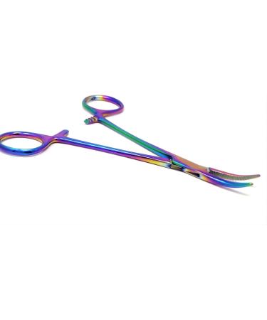 Multi Use Hemostat Forceps Pliers with Stainless Steel Curved Serrated Jaws for Suture Kit Fly Fishing Dogs and Pet Hair - 5.5" Multi-Colour - Buy Online on GoSupps.com