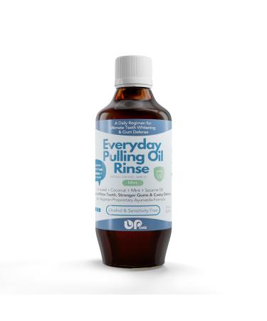 UpOne Whitening Oil Pulling Rinse - Unmatched 25+ Herb Oil Blend Teeth Whitening Advanced Alcohol Free Ayurvedic Formula Fresh Mint Flavor Eliminates Bad Breath Brighten Teeth Naturally - 8 fl. oz