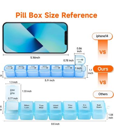 Weekly & Monthly Pill Organizer - 28 Days with Removable 7 Day Box | Ideal for Vitamins Supplements & Medications - International Shipping Available - Buy Online on GoSupps.com