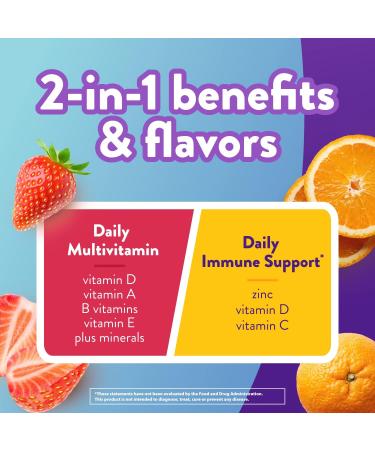 Vitafusion Multi+ Immune Support Adult Gummy Vitamins - Vitamin C, Zinc, & Multivitamins - 90 Count - Buy Online on GoSupps.com