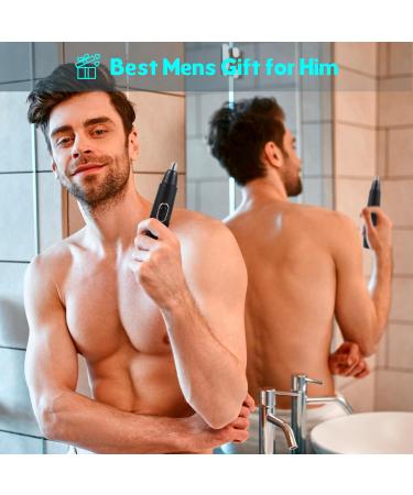 FEITA Ear and Nose Hair Trimmer for Men - Rechargeable Cordless 360 Rotating Dual-Blade Waterproof Nose Clippers - Perfect Gifts for Dad & Him Black - Buy Online on GoSupps.com