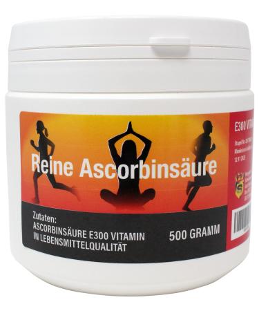 Ascorbic acid powder |Vitamin C powder 500 g |pure and high dose |Natural antioxidants |Dietary supplement |Vitamin preparation |Gluten -free |Vegan |without additives