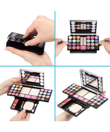 Opportunity Shadow Palette - 37 High-Pigment Colors | Matte & Shimmer Eye Shadows Lip Gloss Blush & Brush Set | Perfect Gift for Girls Festivals & Birthdays - Buy Online on GoSupps.com
