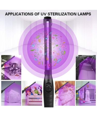 Portable UV Light Sanitizer - USB Rechargeable Disinfection Lamp for Home, Hotel, Travel & Car | Kills 99% Germs, Viruses & Bacteria - Buy Online on GoSupps.com