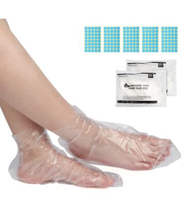 Segbeauty Paraffin Wax Liners for Foot, 200pcs Larger & Thicker Paraffin Foot Bags, Plastic Paraffin Bath Socks Hot Wax Therapy Booties Covers for SPA Therabath Wax Treatment Paraffin Wax Machine 200 Count-Large-Thick