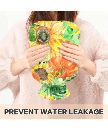 Buy 2L Pumpkin Sunflower Hot Water Bottle with Cover Pain Relief & Bed Warmer Ideal for Warming Hands & Feet International Shipping Available - Buy Online on GoSupps.com