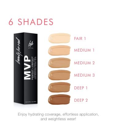 Beauty For Real MVP Tinted Moisturizer & Concealer Deep 1 - Also Acts as a Primer SPF 25 Sunscreen & Complexion Perfector - Anti-Aging Hydration & Coverage - 1.5 fl oz - Buy Online on GoSupps.com