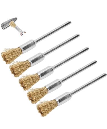 Premium Nail Drill Cleaning Brush Set - 5 Brass Wire Grinding Heads for Manicure & Nail Care | International Shipping Available - Buy Online on GoSupps.com