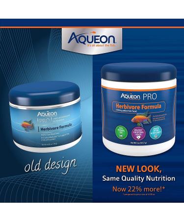 Aqueon PRO Herbivore Sinking Pellet Fish Food 5 oz (3 Pack) - No Fish Meal - Buy Online on GoSupps.com