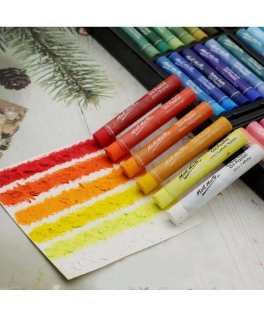 Mont Marte Extra Soft Oil Pastels 72pc - Assorted Bright Colors - Vibrant and Buttery - Ideal for Art, Craft, Coloring, and Sketching - Buy Online on GoSupps.com