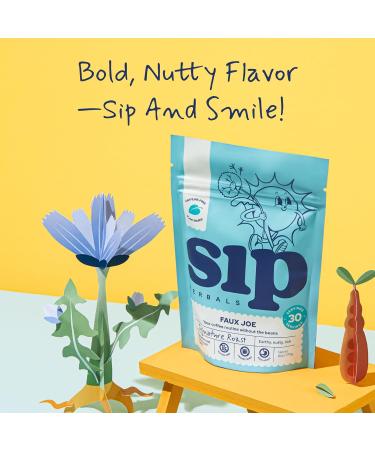 Sip Herbals Dandelion Root Tea - Caffeine-Free Loose Leaf Coffee Alternative - Carob & Chicory - As Seen on Shark Tank - 30 Servings - Buy Online on GoSupps.com