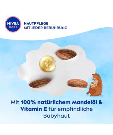 Nourishing Nivea Baby Care & Massage Oil - 200ml | Gentle Almond Oil & Vitamin E for Delicate Skin | Protect & Strengthen Sensitive Skin - Buy Online on GoSupps.com