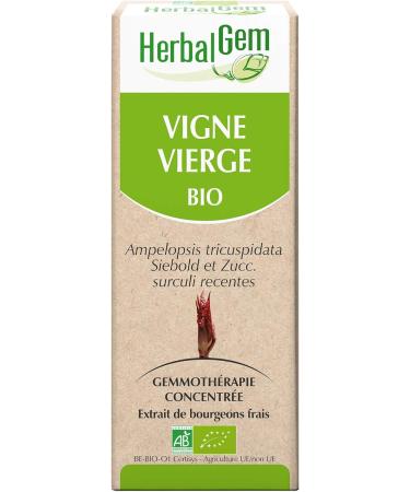 HERBALGEM - Organic Virgin Vine - Concentrated Gemmotherapy Dietary Supplement - Fresh Bud Extract - For Circulation Antioxidant Skin & Cardiovascular Health - Vegan - 30 ml - Buy Online on GoSupps.com
