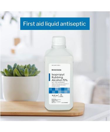 McKesson 70% Isopropyl Rubbing Alcohol - 16 oz First Aid Antiseptic - Pack of 1 - Buy Online on GoSupps.com
