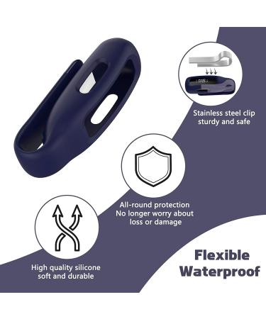Huadea 4-Pack Clip Case Compatible with Fitbit Inspire 2/Fitbit Inspire 3  Soft Silicone Clip Clasp Accessory Replacement for Fitbit Inspire 2/Inspire 3 (Black/Amy Green/Navy/Slate) - Buy Online on GoSupps.com