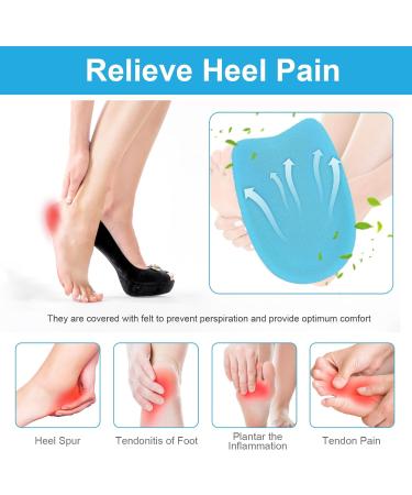 Acwoo Heel Spur Inserts - Soft Gel Cushions for Women & Men | Orthopedic Heel Protection & Comfort (L 40-45 2 Pairs) - Buy Online on GoSupps.com