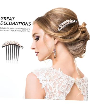 DOITOOL Styling Hair Clips Pearl Hair Accessories Bridal Headpiece Vintage Hair Accessories Rhinestone Headpiece for Women Rhinestone Hair Accessories Decor Leaf Rhinestones Braid Bride - Buy Online on GoSupps.com