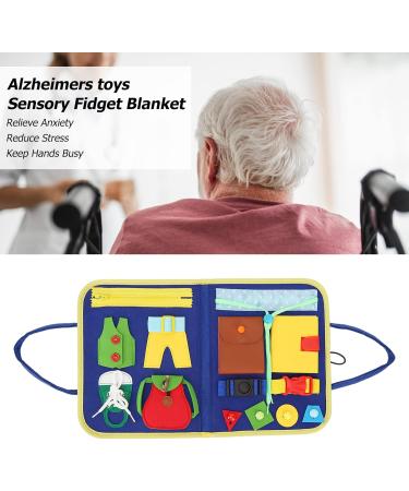Dementia Fidget Blanket for Adults - Alzheimers Sensory Toy & Pad for Anxiety Relief Skill Improvement & Comfort - Buy Online on GoSupps.com