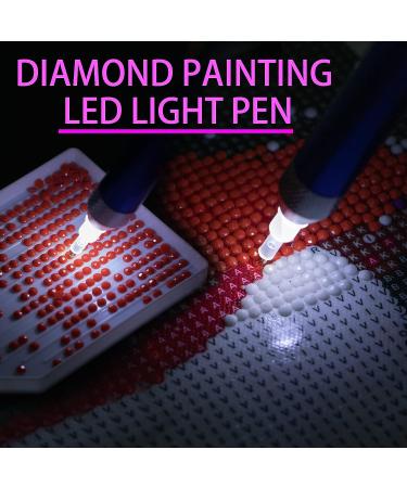 LED Diamond Painting Illumination Pen 2Pack - Art Lighted Pen for 5D Gem Jewel DIY Projects - Embroidery Tool for Adults and Kids - Buy Online on GoSupps.com
