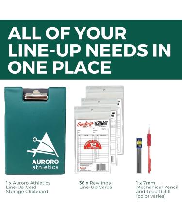 Rawlings Baseball Lineup Cards (36-Pack) Bundle with Lineup Card Holder Mechanical Pencil and Lead Refill - Great for Softball or Baseball Batting Orders Clipboard Case for Line Up Card Storage - Buy Online on GoSupps.com
