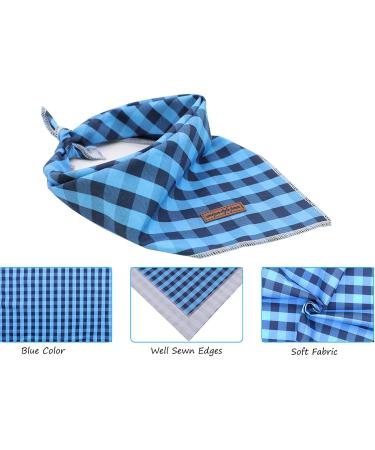 Unique Style Paws Dog Ceal - Washable Cotton Triangle for Small to Large Dogs & Cats - 1 Pack in Blue & Black - Buy Online on GoSupps.com