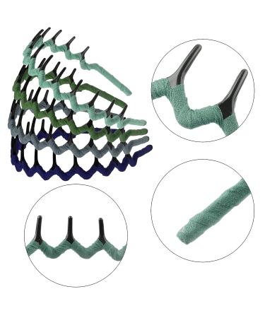 Duufin 12 Pieces Zigzag Headbands - Non-slip Plastic Sharks Tooth Comb Headbands for Girls and Women - 12 Colors - Buy Online on GoSupps.com