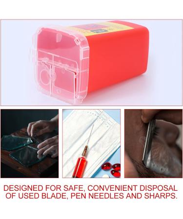 Minkissy Disposable Razor and Blade Disposal Container - Hairdressing Salon Sharp Storage for Safe Needle & Razor Blade Disposal - Buy Online on GoSupps.com