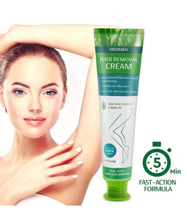 Buy Painless Hair Removal Cream for Sensitive Skin | Fast-Acting Aloe Vera Formula for Face Body & Bikini - Paraben & Sulfate Free - Buy Online on GoSupps.com