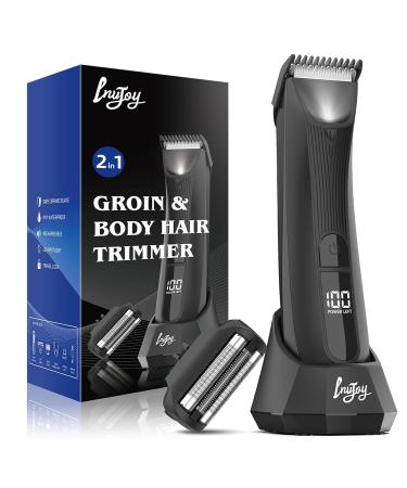 INVJOY Body Trimmer for Men, Ball Shaver, Electric Groin & Pubic Hair Trimmer, Waterproof Wet/Dry Groomer, Replaceable Ceramic Male Hygiene Razor Clippers w/ Charging Dock for Full Body Grooming Black - Buy Online on GoSupps.com