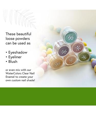 Honeybee Gardens PowderColors - Satin Sheets Mineral Eye Shadow (2g) | Pale Peach with Gold Sparkles | Portable & Skin-Friendly - Buy Online on GoSupps.com