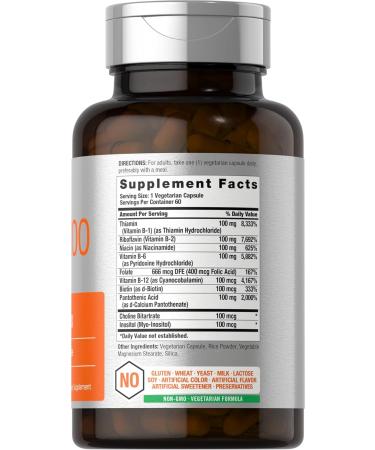 Horb ach B-100 Complex Vitamin | 60 Capsules | Non-GMO and Gluten Free Supplement - Buy Online on GoSupps.com