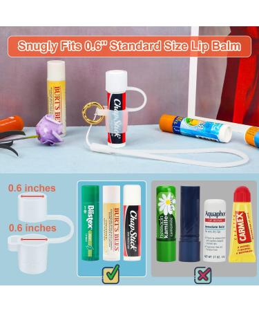 Design Wish Silicone Lip Balm Holder - Portable Chapstick Keychain Sleeve with Cap & Lanyard - Transparent for Easy Carry - Buy Online on GoSupps.com