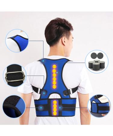 Magnetic Back Shoulder Posture Corrector Brace Belt Support Corrector Prevents Progressive Spinal Curvature Reduces Scoliosis Decompensation for Teenagers Adults Seniors Black Large - Buy Online on GoSupps.com