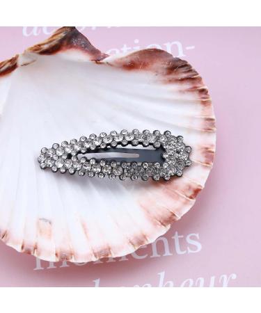 Wendalern Boho Crystal Hair Clips Barrette Rhinestone Snap Hairpin Headpiece Black Geometric Barrette Clips Sparkling Crystal Hair Pins Decorative Hair Accessories for Women and Girls - Buy Online on GoSupps.com