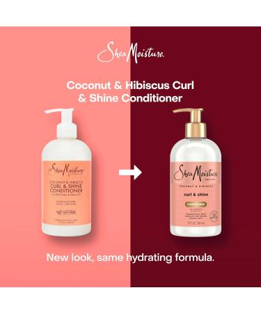 SheaMoisture Coconut Hibiscus Curl Shine Conditioner 13oz - Moisturize & Define Curly Hair - Buy Online on GoSupps.com