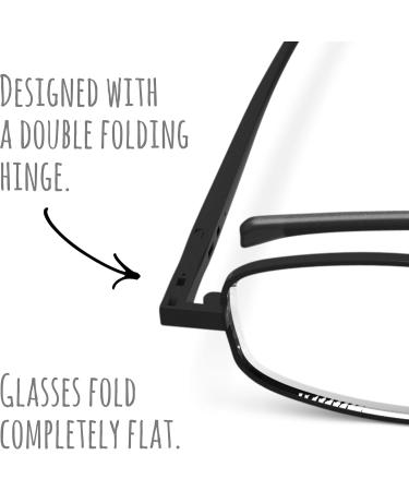 Buy IF Jet Compact Flat Folding Reading Glasses 1.0 - Stylish Black - International Shipping Available - Buy Online on GoSupps.com