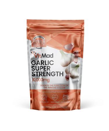 Garlic Extract 10 000mg - 120 Tablets - High Strength - Heart Health Vegan