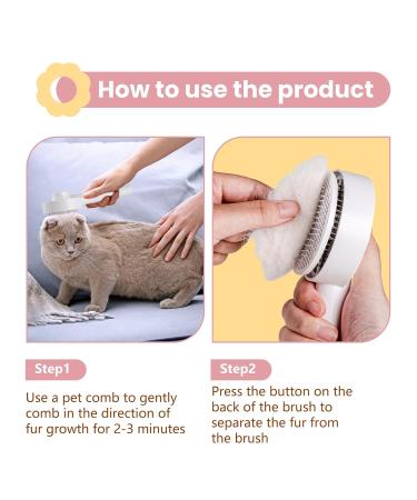 Best Self-Cleaning Pet Brush for Cats - Remove Loose Hair Effortlessly | Long & Short Hair - Unlocking Button | International Shipping Available - Buy Online on GoSupps.com