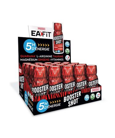 EAFIT BOOSTER SHOT | Pr sentoir de 20 Shot de 60 ml | 5h d' nergie Imm diate | Sans Sucre - Saveur Mangue - Certifi VEGAN | Marque Fran aise - Certifi Anti-dopage BOOSTER SHOT - Mangue - Lot de 20