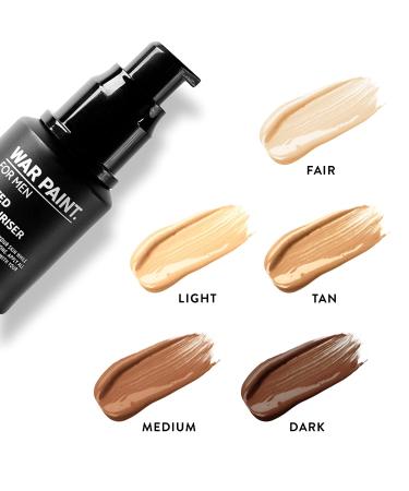 War Paint Men's Tinted Moisturiser - Cruelty-Free Vegan Makeup for Men - 5 Shades (Light) - Made in UK - Buy Online on GoSupps.com