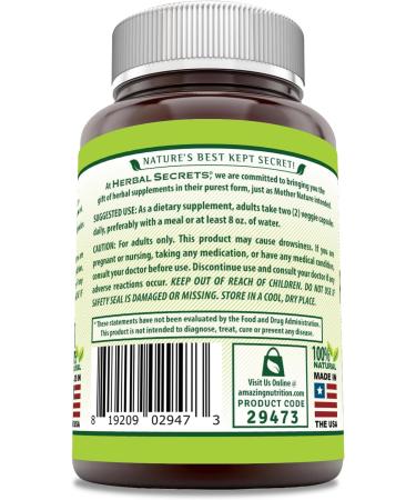 Herbal Secrets Passion Flower (Passiflora Incarnata) 700 Mg | Vegetarian Capsules | Non-GMO | Gluten-Free | Made in USA (1 Pack | 120 Count) - Buy Online on GoSupps.com