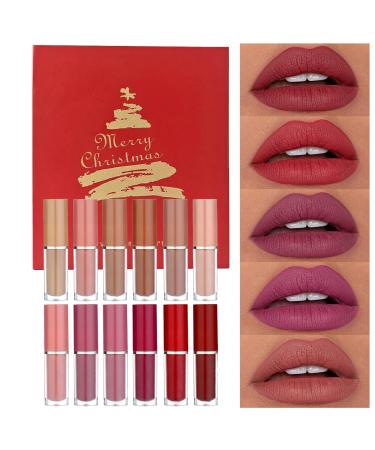 Generisch Lip Gloss - 12 Colors - Long-Lasting Waterproof Makeup - Non-Stick Lipstick - For Women and Girls for Dates Stage Vacation Business Trips Travel Shopping Meetings