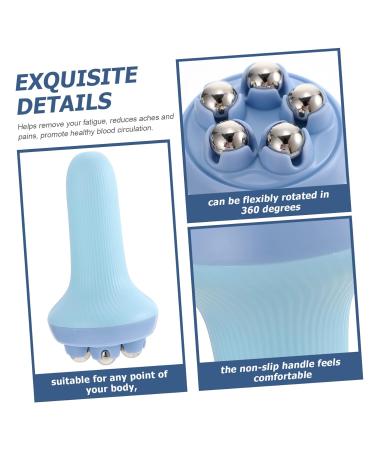 FRCOLOR Blue Handheld Massage Roller - Exercise Tool for Muscle Relief | Face & Back Massager | International Shipping Available - Buy Online on GoSupps.com