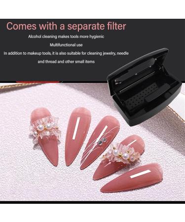 Nail Art Tool Cleaning Tray Multifunctional Separate Filter Layer Environmentally Friendly Nail Art Tool Clean Box for Jewelry Needle - Buy Online on GoSupps.com