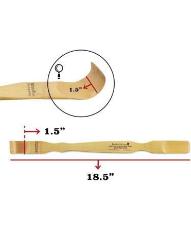 BambooMN 17 Bamboo Wooden Back Scratcher & Shoe Horn Set - Natural Stress Relief Itchy Skin Remedy - 2 Pieces - Buy Online on GoSupps.com