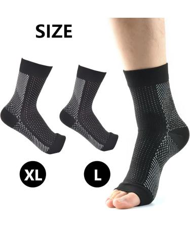 3 Pairs Compression Stockings & Cushions for Neuropathy Pain Relief | Ankle Support Socks & Bandage for Men & Women | Ideal for Flying & Running (L/XL) 5PCs - White - Buy Online on GoSupps.com