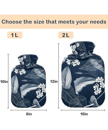 Naanle Vintage Hot Water Bottle with Cover - 2L Heat & Cold Therapy for Back Pain Relief Hand/Foot Warmer - Buy Online on GoSupps.com
